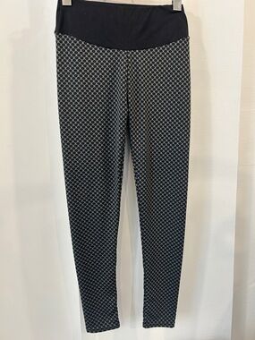 Black High-Waist Geometric Print Leggings
